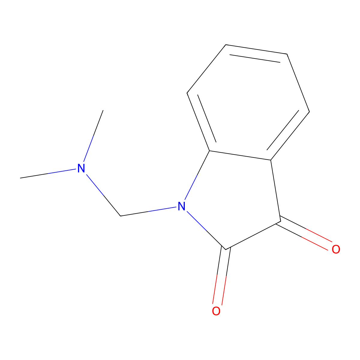 1-[(dimethylamino)methyl]-1H-indole-2,3-dione molecular structure, CAS 13129-67-4