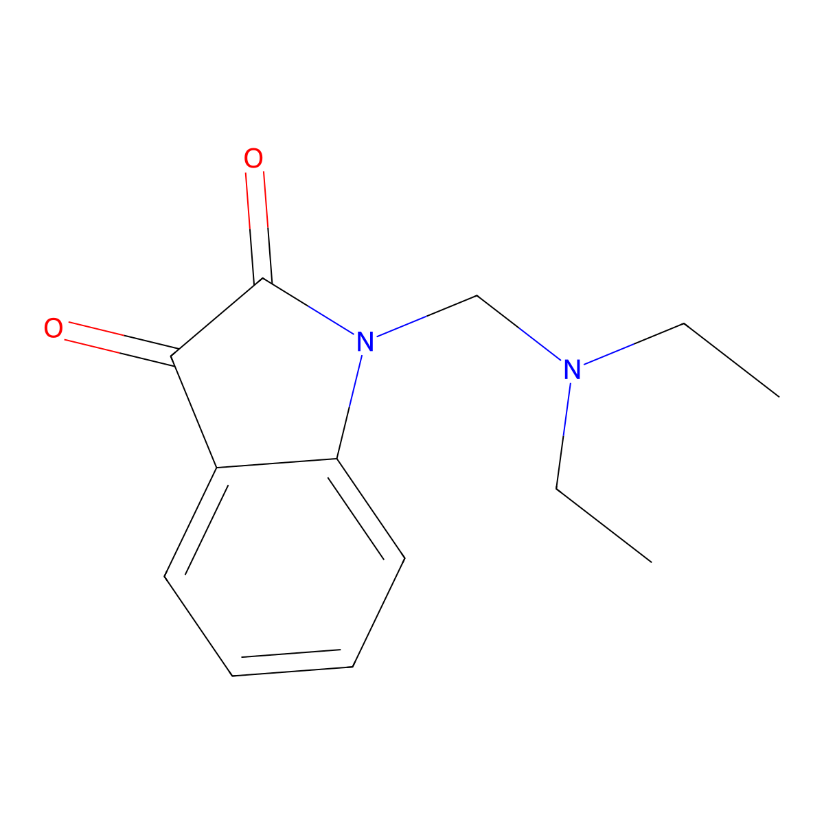 1-[(Diethylamino)methyl]-1H-indole-2,3-dione molecular structure, CAS 13129-68-5