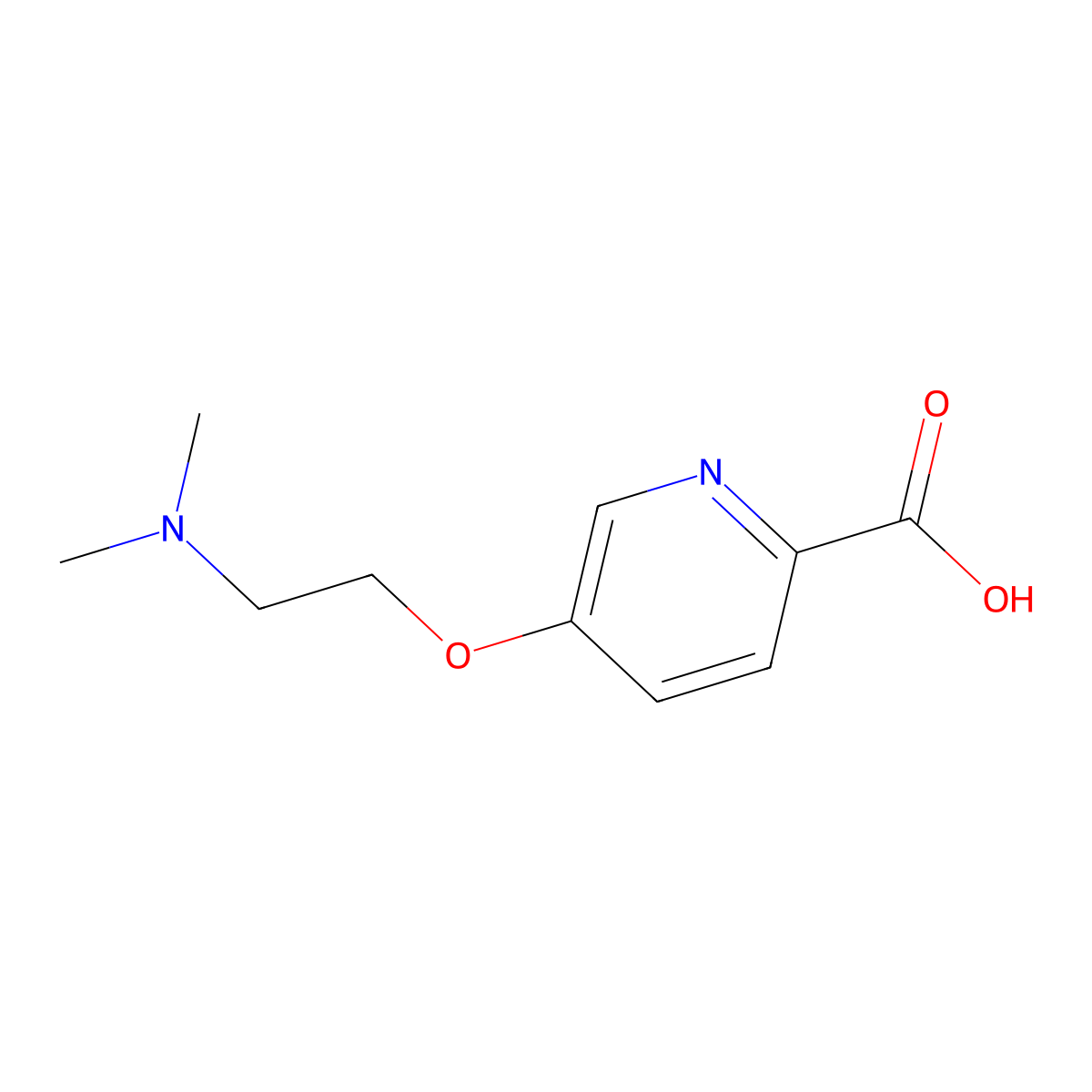 5-[2-(Dimethylamino)ethoxy]pyridine-2-carboxylic acid molecular structure, CAS 1312904-87-2