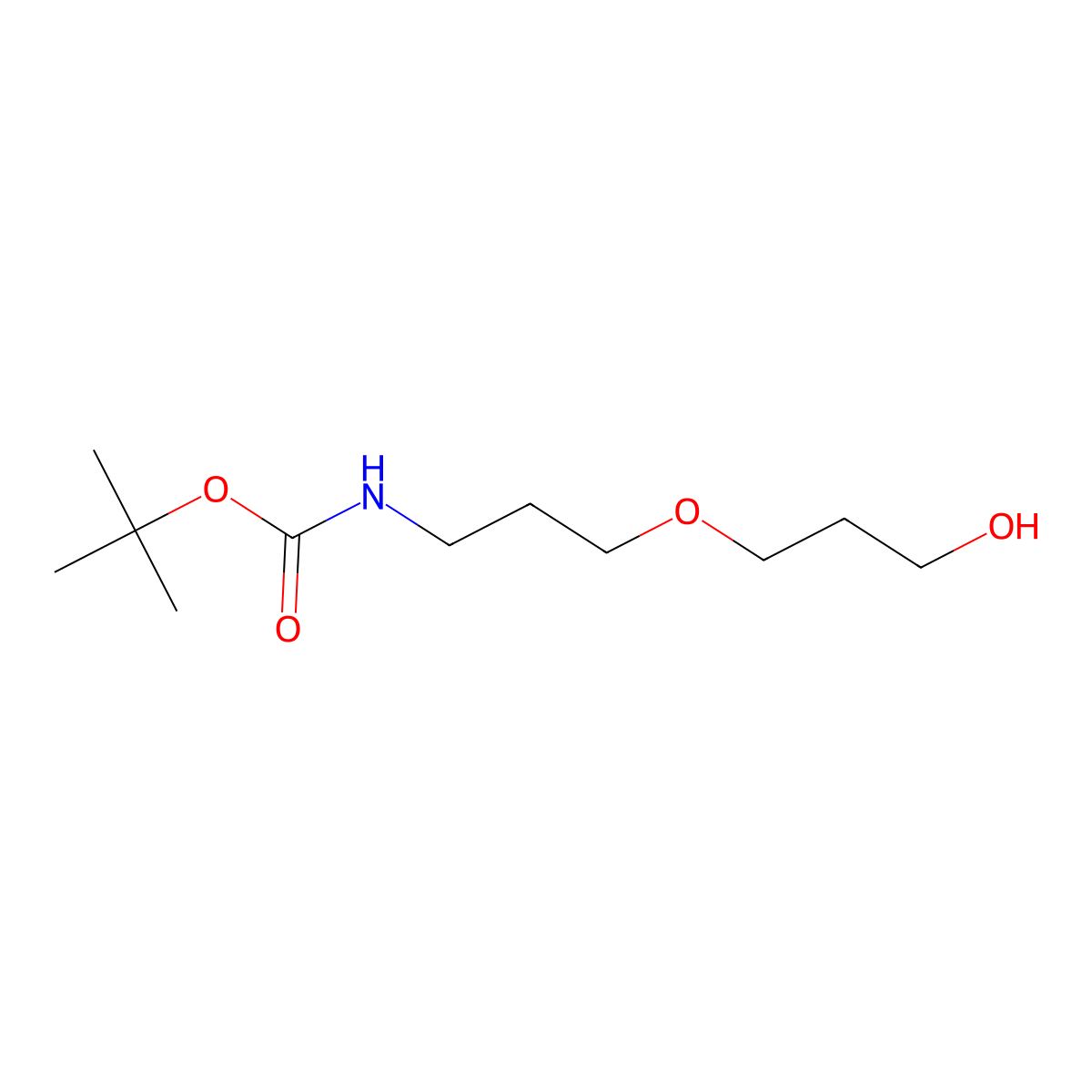 tert-butyl N-(3-(3-hydroxypropoxy)propyl)carbamate molecular structure, CAS 1312905-31-9