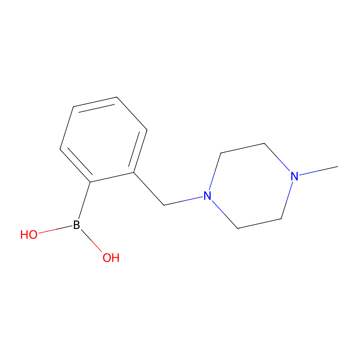 {2-[(4-Methylpiperazin-1-yl)methyl]phenyl}boronic acid molecular structure, CAS 1312921-22-4