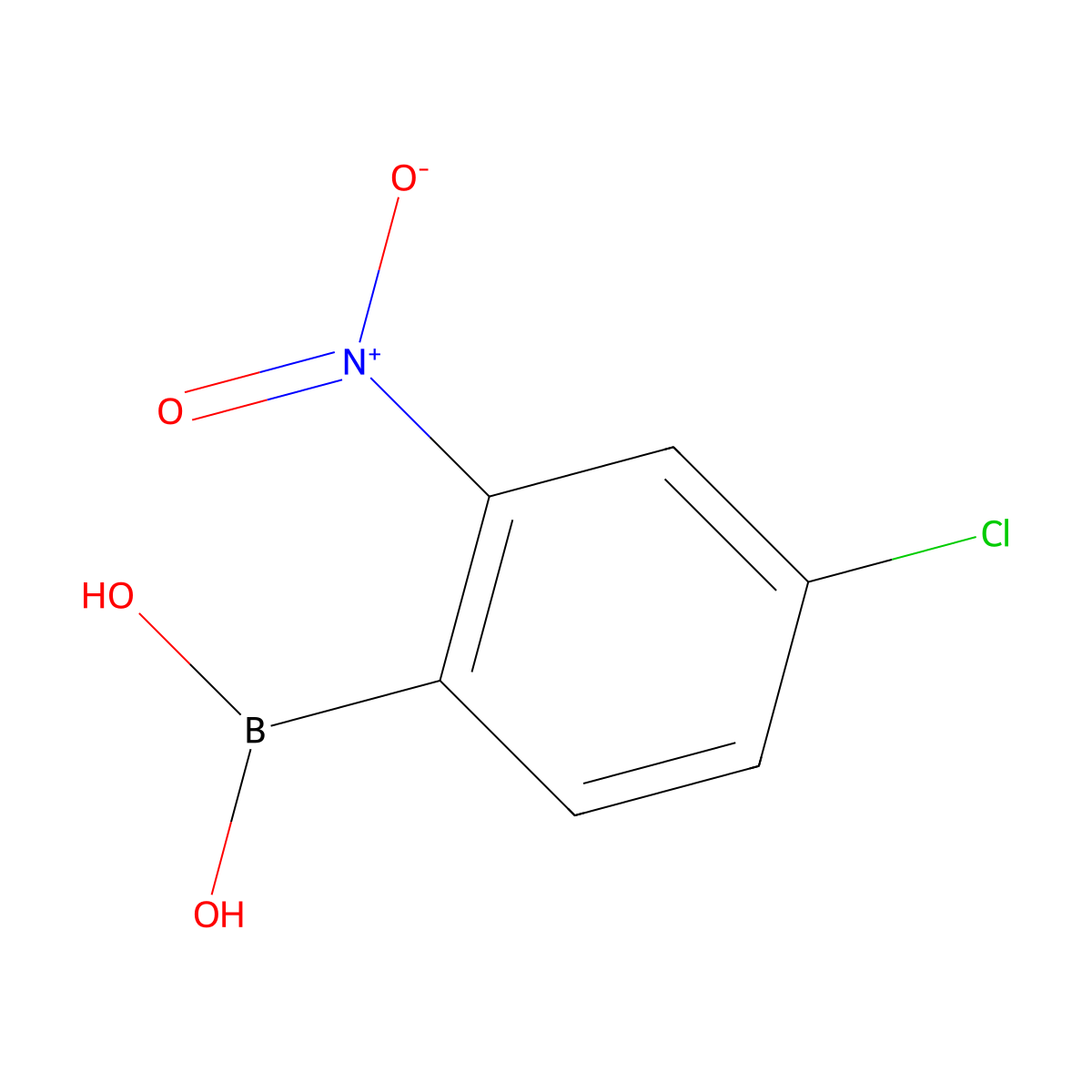 (4-Chloro-2-nitrophenyl)boronic acid molecular structure, CAS 1312921-23-5