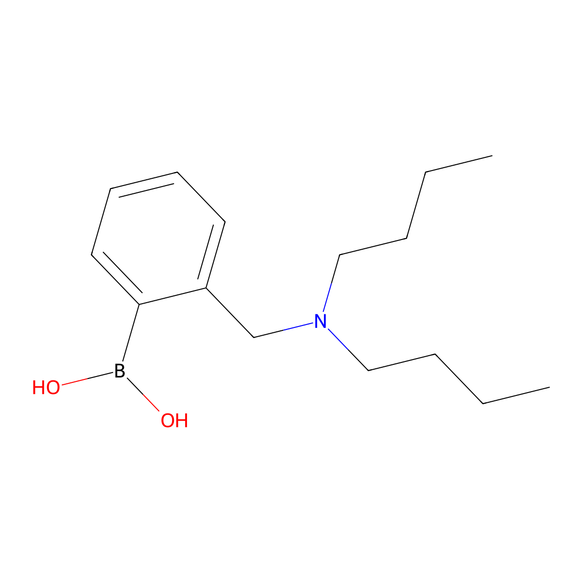 (2-((Dibutylamino)methyl)phenyl)boronic acid molecular structure, CAS 1312921-42-8