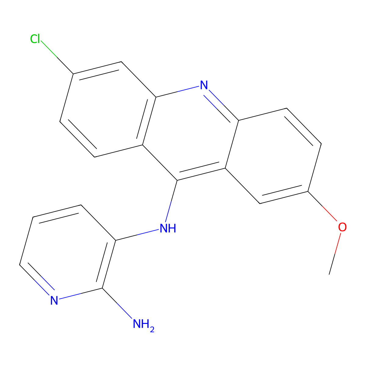 N3-(6-Chloro-2-methoxyacridin-9-yl)pyridine-2,3-diamine molecular structure, CAS 1312923-80-0