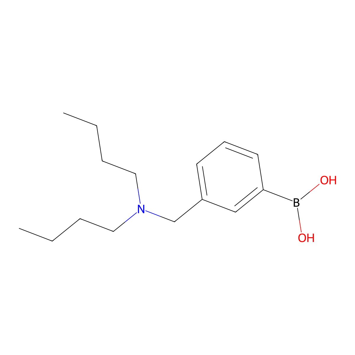 (3-((Dibutylamino)methyl)phenyl)boronic acid molecular structure, CAS 1312938-19-4