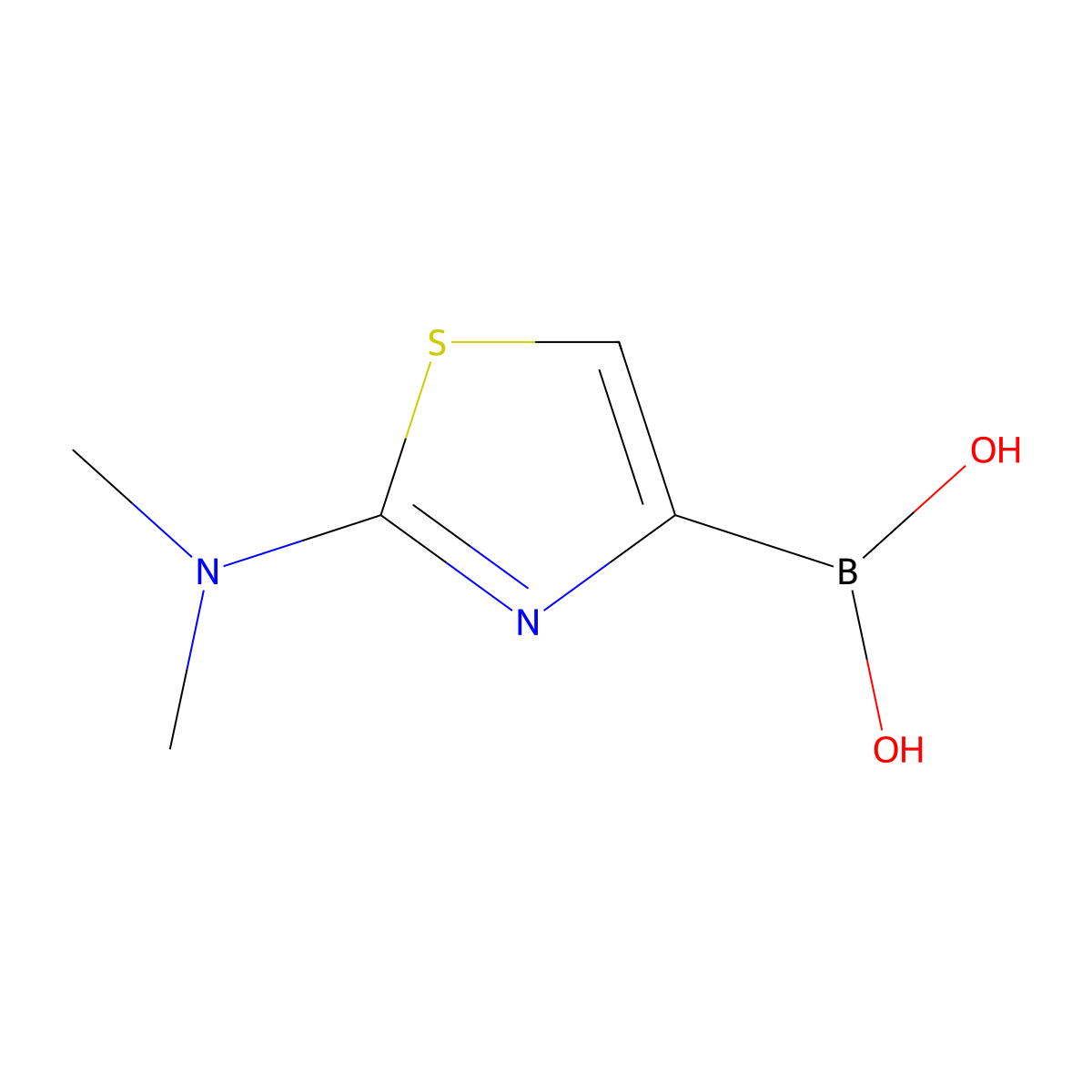 [2-(Dimethylamino)-1,3-thiazol-4-YL]boronic acid molecular structure, CAS 1312942-12-3