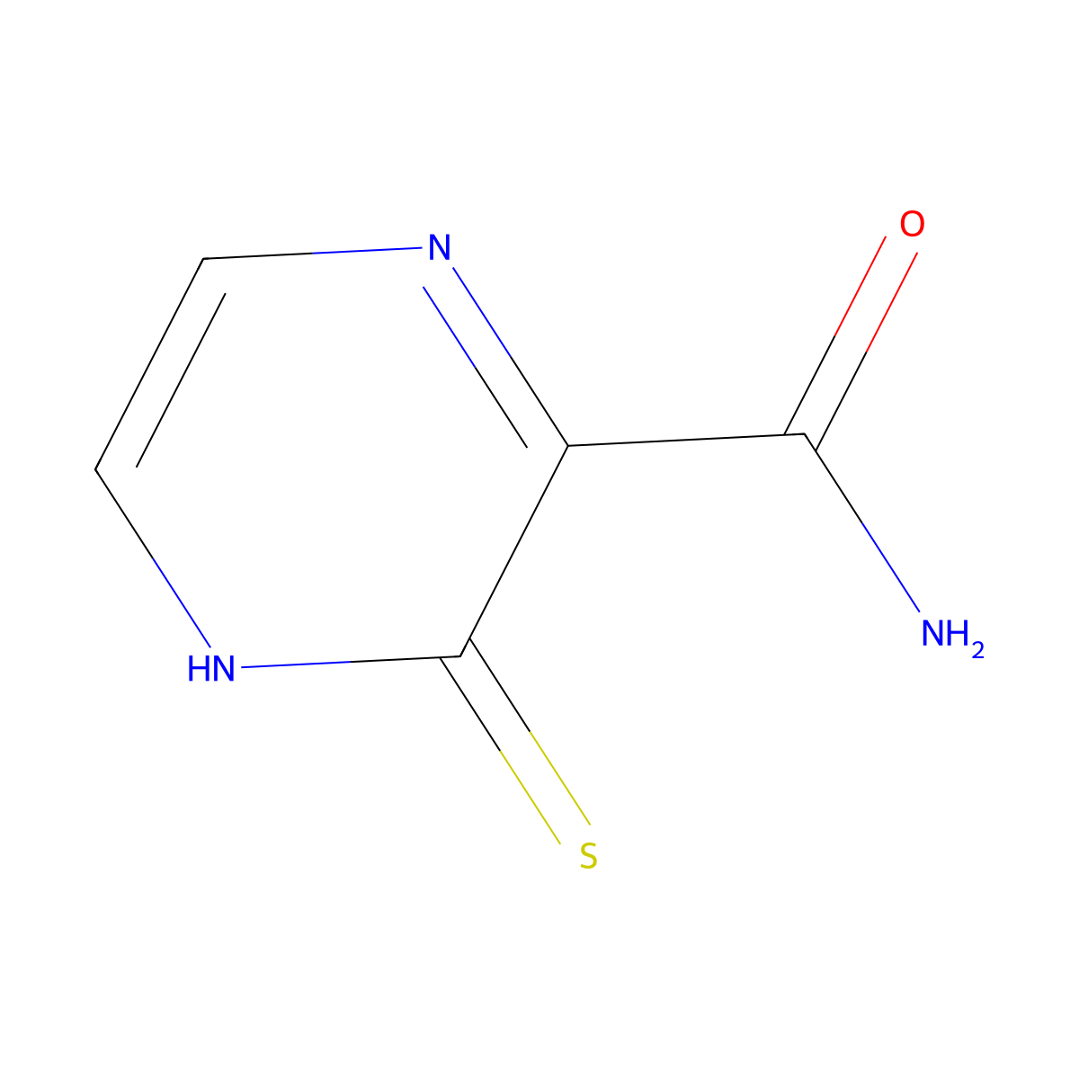 3-Thioxo-3,4-dihydropyrazine-2-carboxamide molecular structure, CAS 131295-39-1