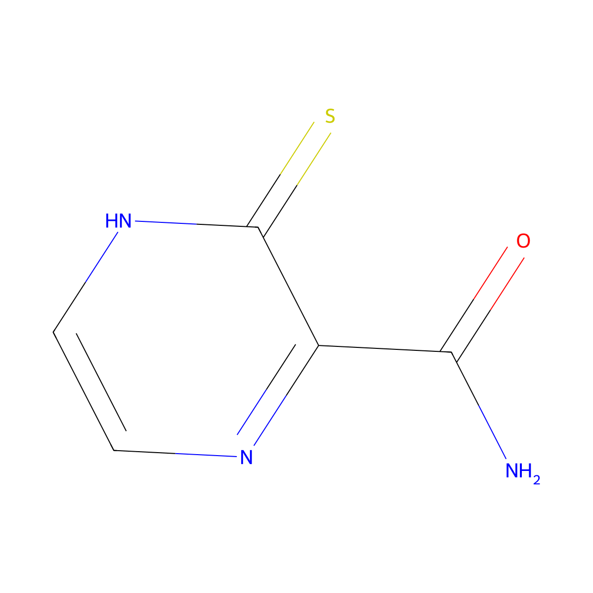 3-Thioxo-3,4-dihydropyrazine-2-carboxamide molecular structure, CAS 131295-39-1