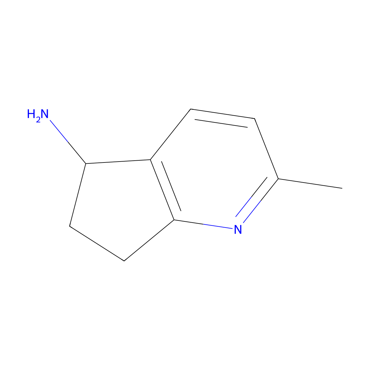 2-methyl-6,7-dihydro-5H-cyclopenta[b]pyridin-5-amine molecular structure, CAS 1312990-84-3