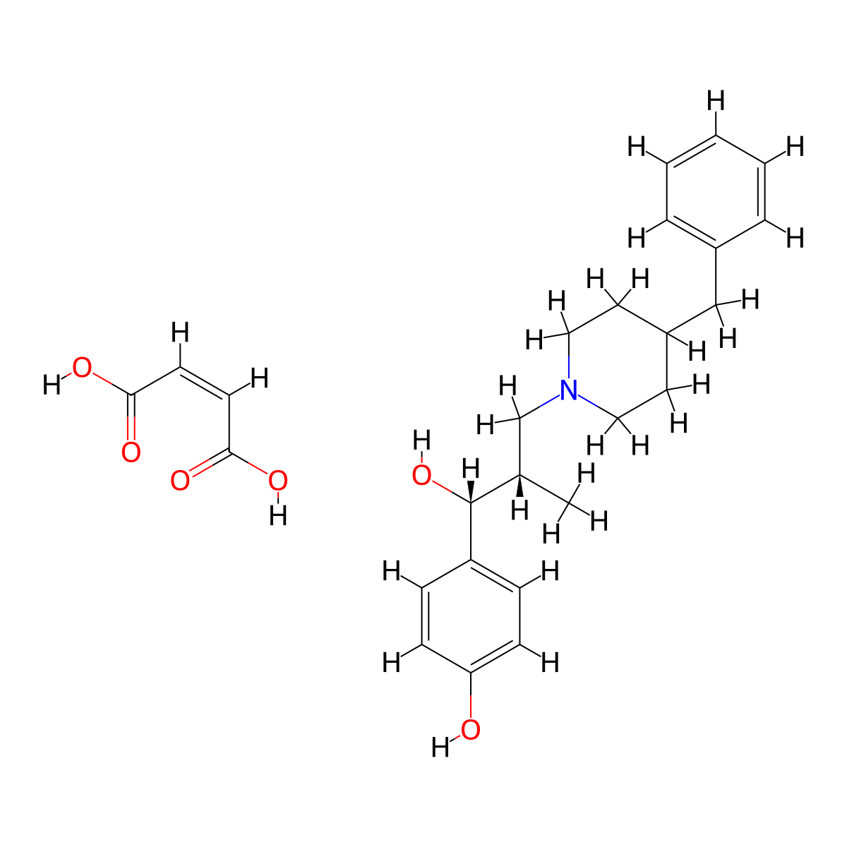 Ro 25-6981 maleate molecular structure, CAS 1312991-76-6