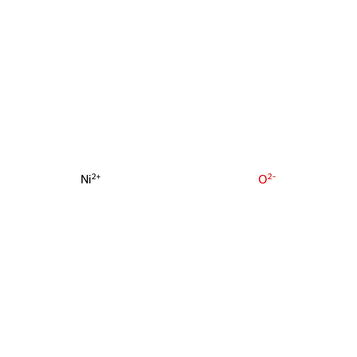 Nickel oxide (NiO) , Nickel(II) oxide molecular structure, CAS 1313-99-1