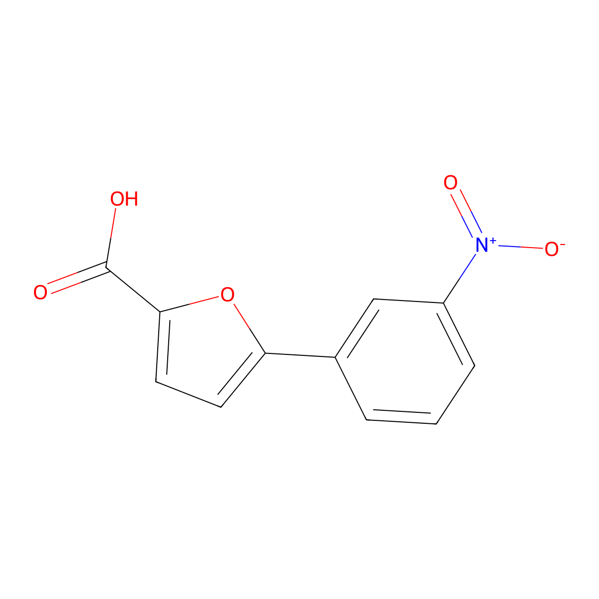 5-(3-Nitrophenyl)-2-furoic acid molecular structure, CAS 13130-13-7