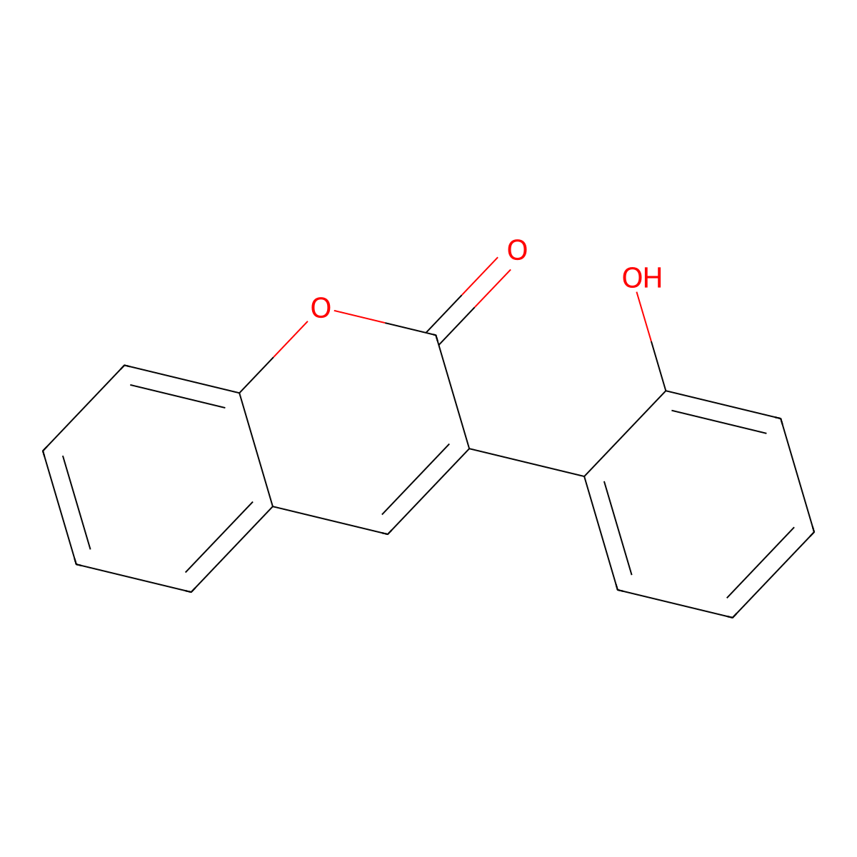 3-(2-hydroxyphenyl)-2H-chromen-2-one molecular structure, CAS 13130-21-7
