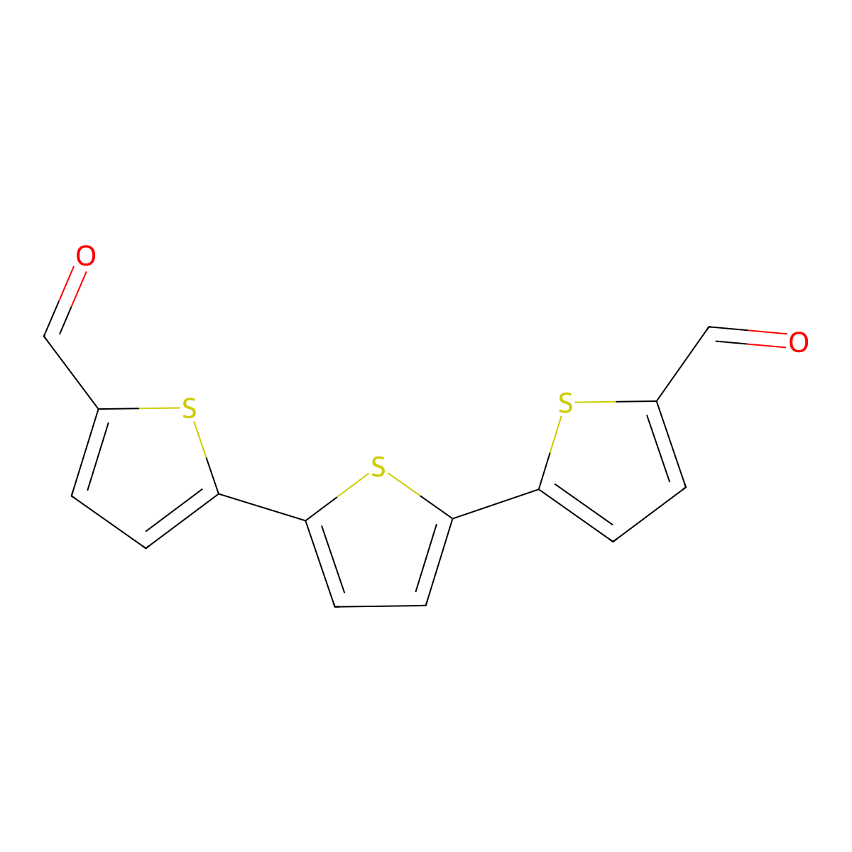 (2,2':5',2''-Terthiophene)-5,5''-dicarboxaldehyde molecular structure, CAS 13130-50-2