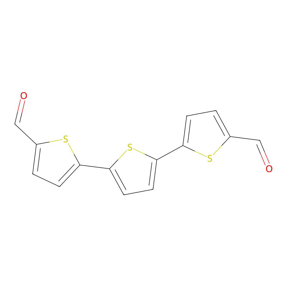 (2,2':5',2''-Terthiophene)-5,5''-dicarboxaldehyde molecular structure, CAS 13130-50-2