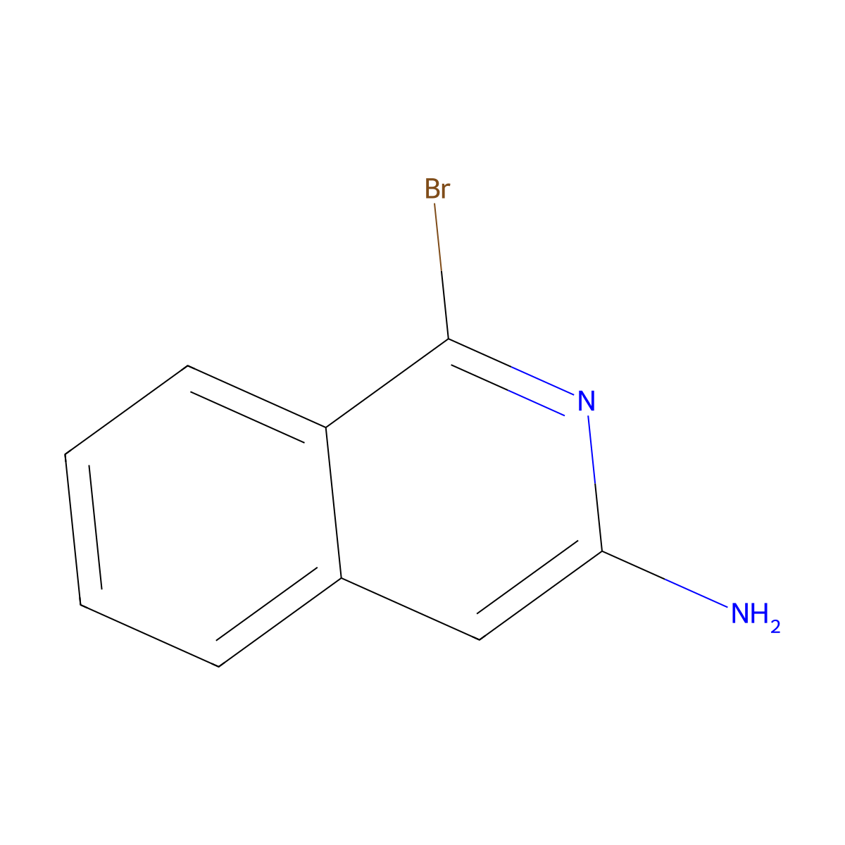 1-Bromoisoquinolin-3-amine molecular structure, CAS 13130-79-5