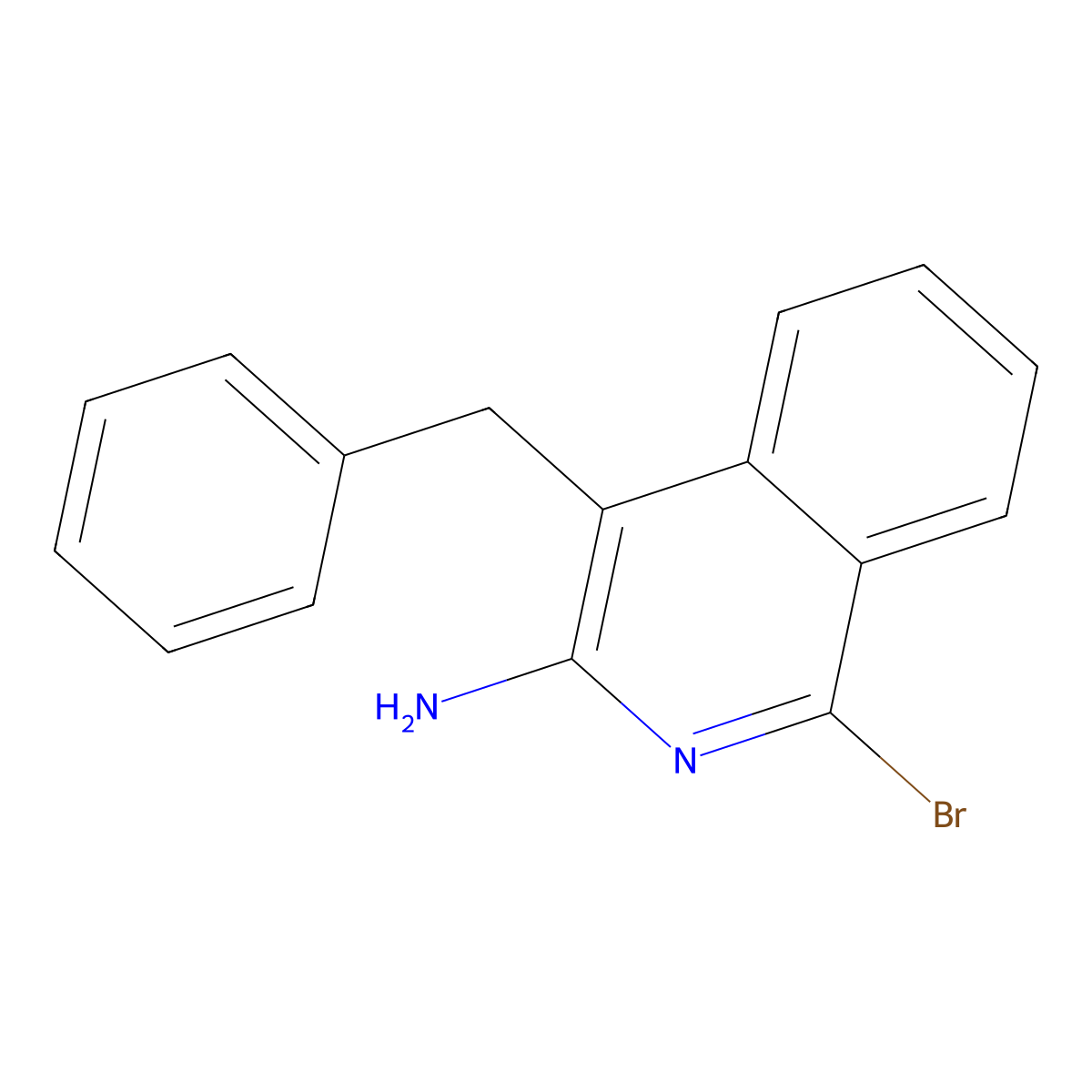 4-Benzyl-1-bromoisoquinolin-3-amine molecular structure, CAS 13130-81-9