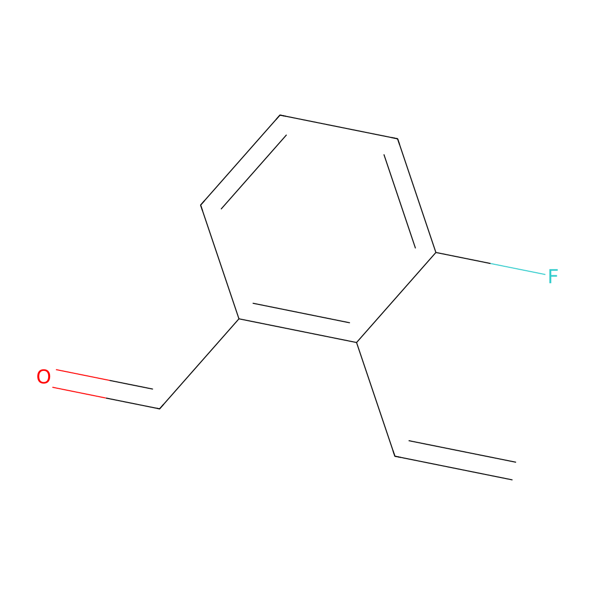2-Ethenyl-3-fluorobenzaldehyde molecular structure, CAS 1313010-09-1