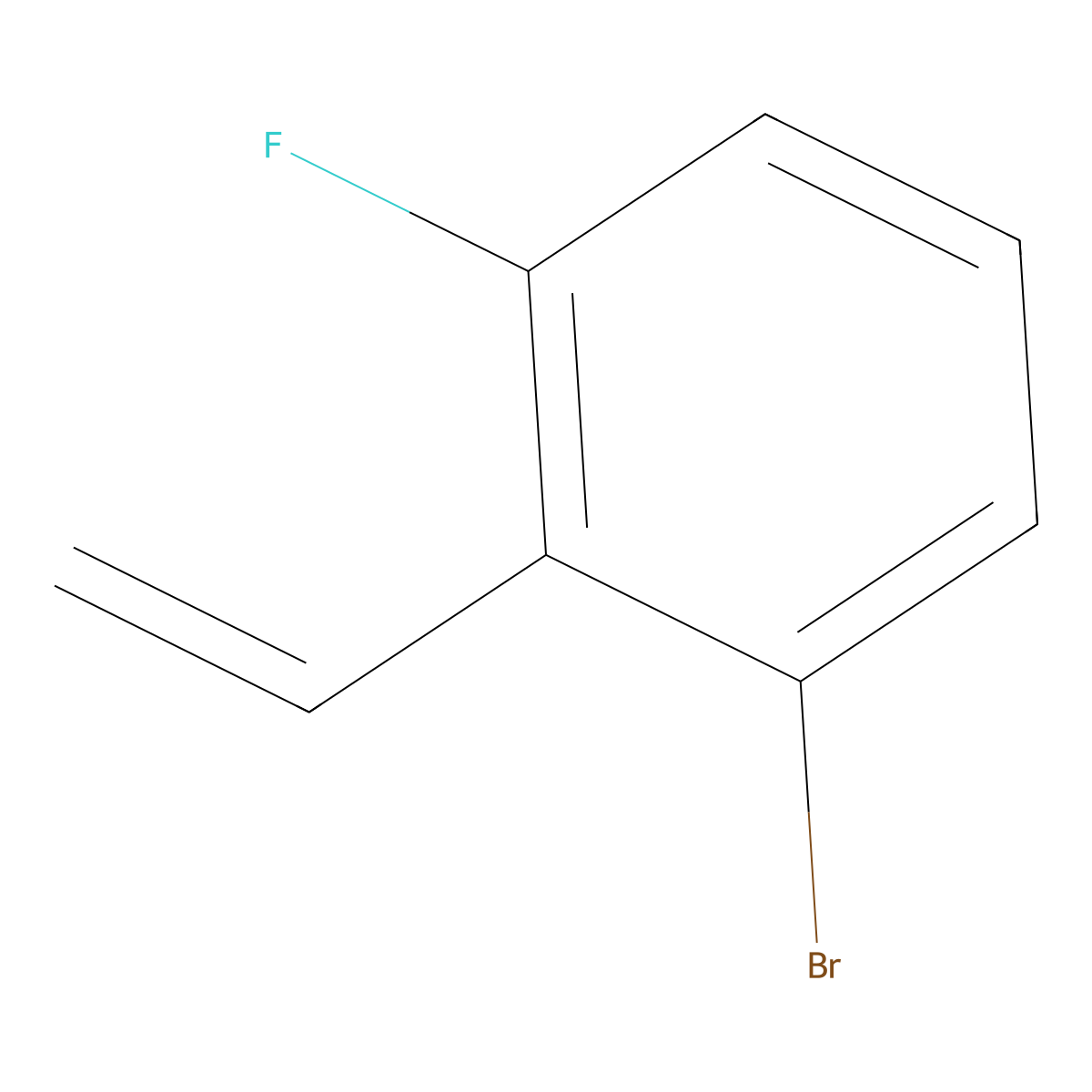 1-Bromo-2-ethenyl-3-fluorobenzene molecular structure, CAS 1313010-16-0