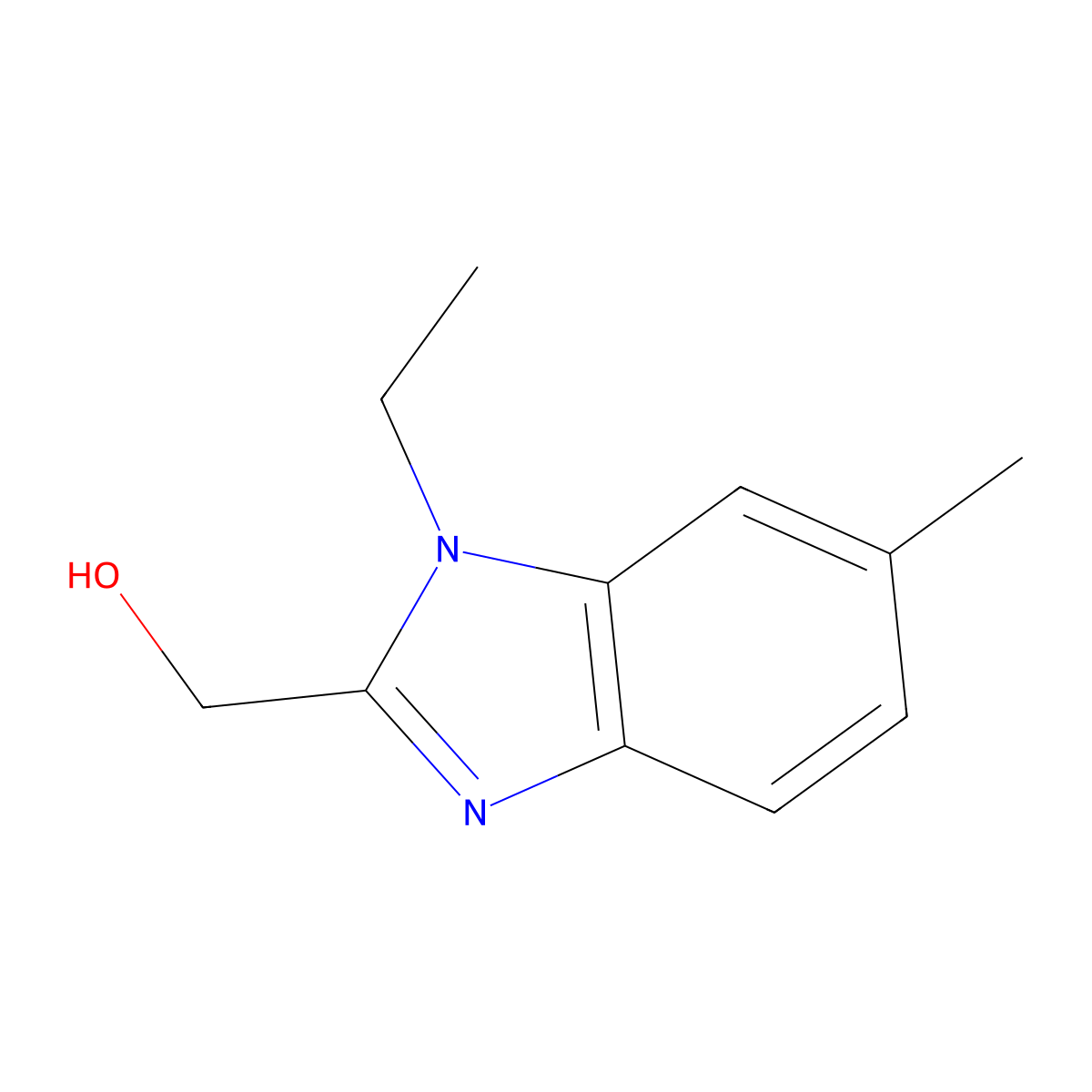 1-Ethyl-6-methyl-1h-benzimidazole-2-methanol molecular structure, CAS 1313011-30-1