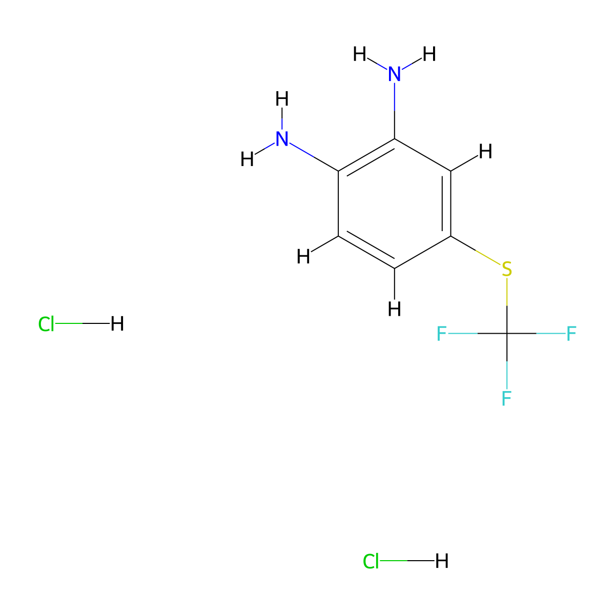 4-((Trifluoromethyl)thio)benzene-1,2-diamine dihydrochloride molecular structure, CAS 1313012-28-0
