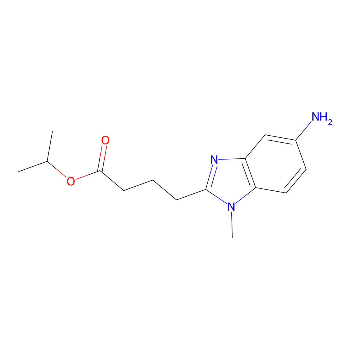 4-(5-Amino-1-methyl-1H-benzoimidazol-2-yl)-butyric acid isopropyl ester molecular structure, CAS 1313020-26-6