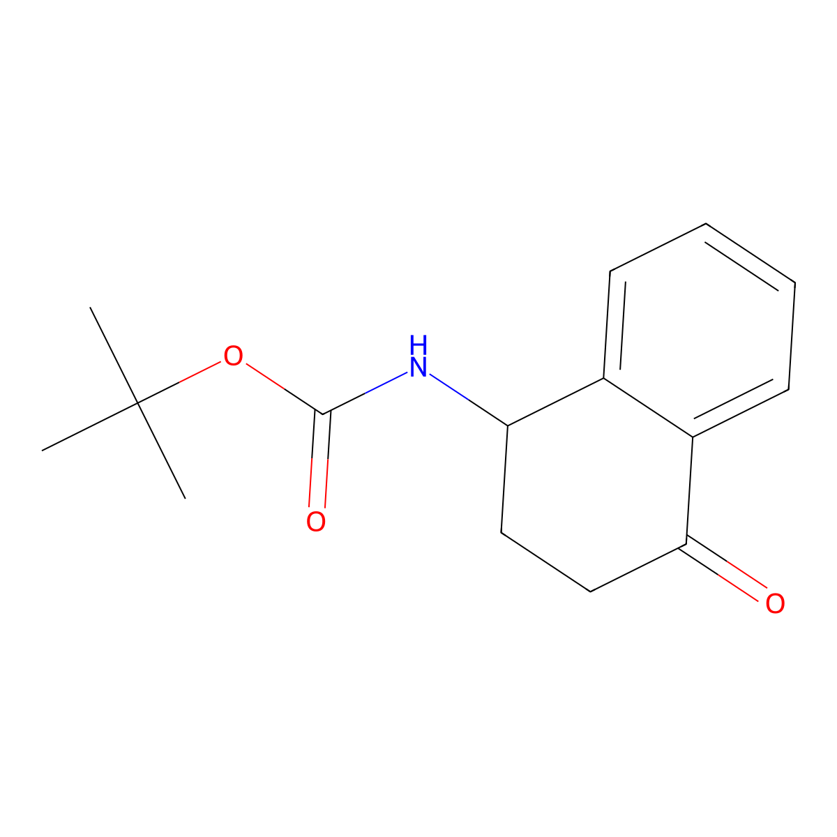 tert-Butyl (4-oxo-1,2,3,4-tetrahydronaphthalen-1-yl)carbamate molecular structure, CAS 1313021-93-0