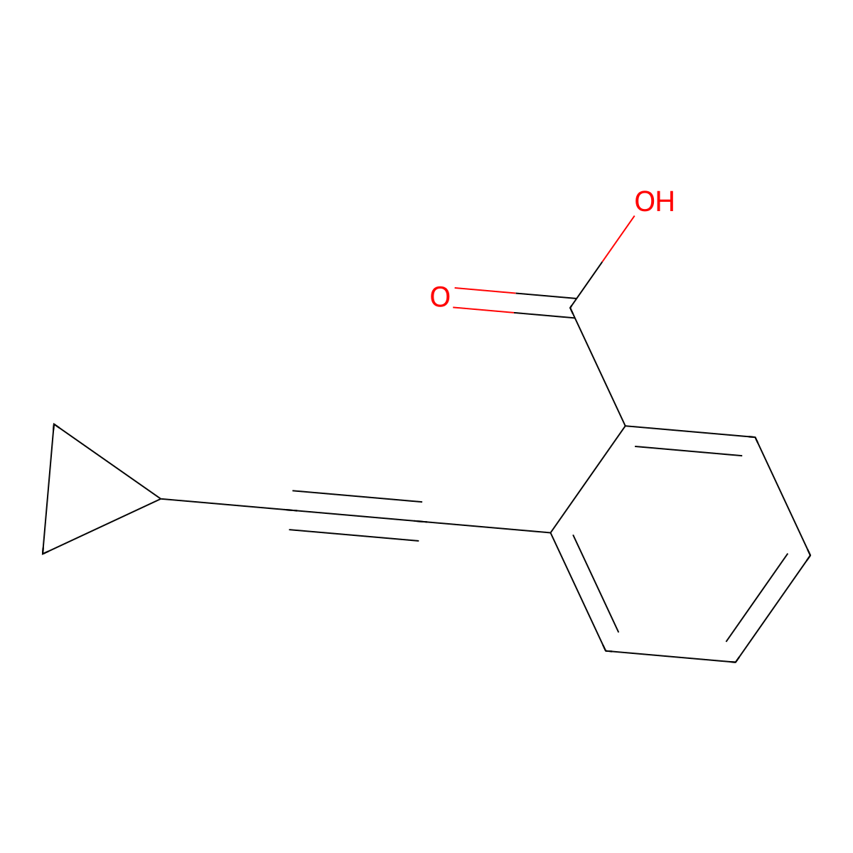 2-(2-Cyclopropylethynyl)benzoic acid molecular structure, CAS 1313028-09-9
