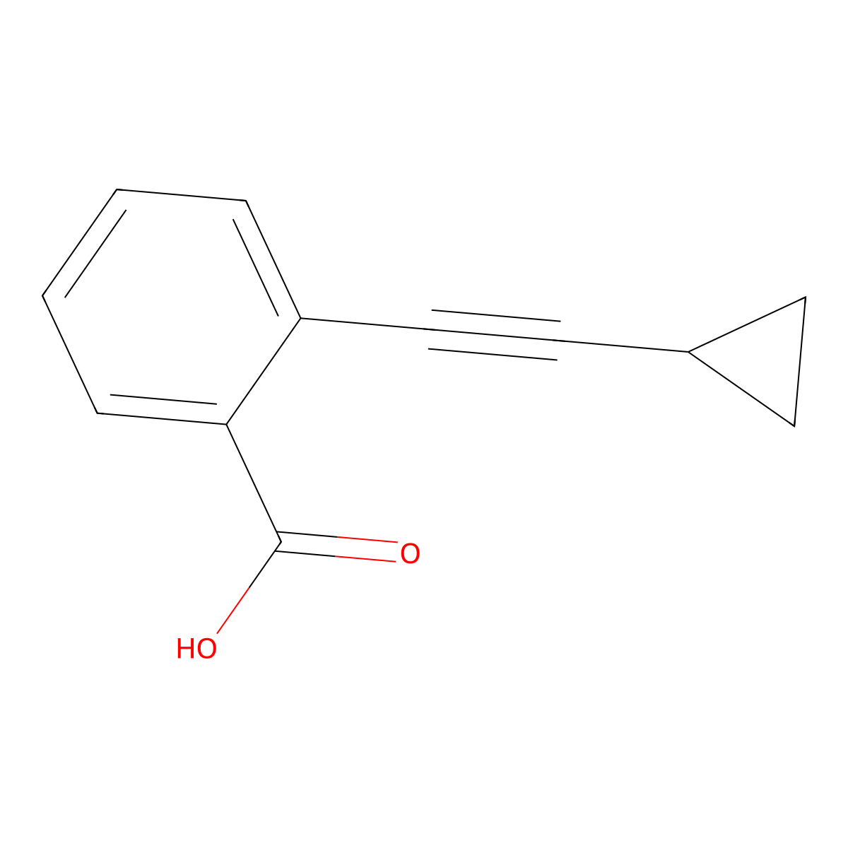 2-(2-Cyclopropylethynyl)benzoic acid molecular structure, CAS 1313028-09-9
