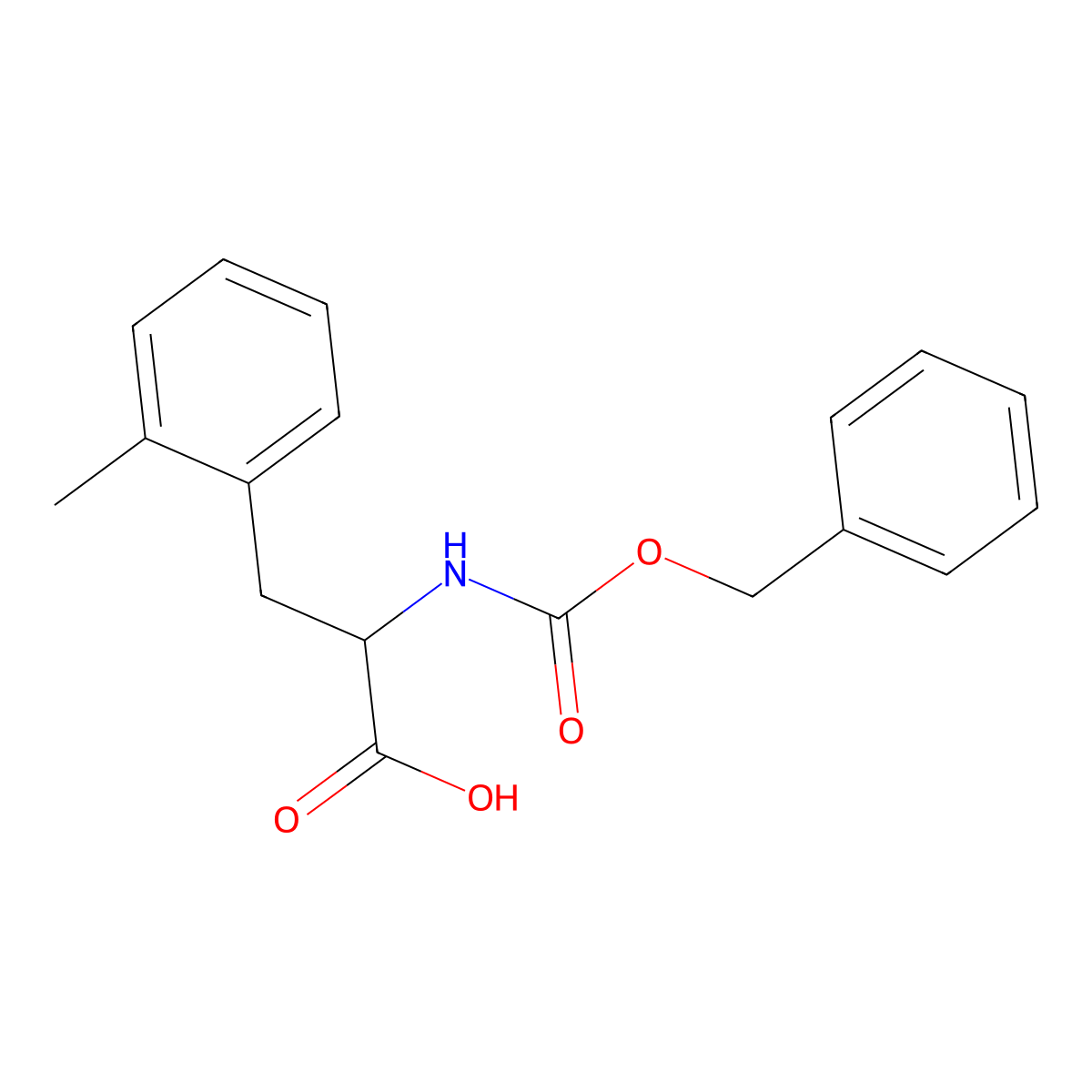 2-{[(Benzyloxy)carbonyl]amino}-3-(2-methylphenyl)propanoic acid molecular structure, CAS 1313033-14-5
