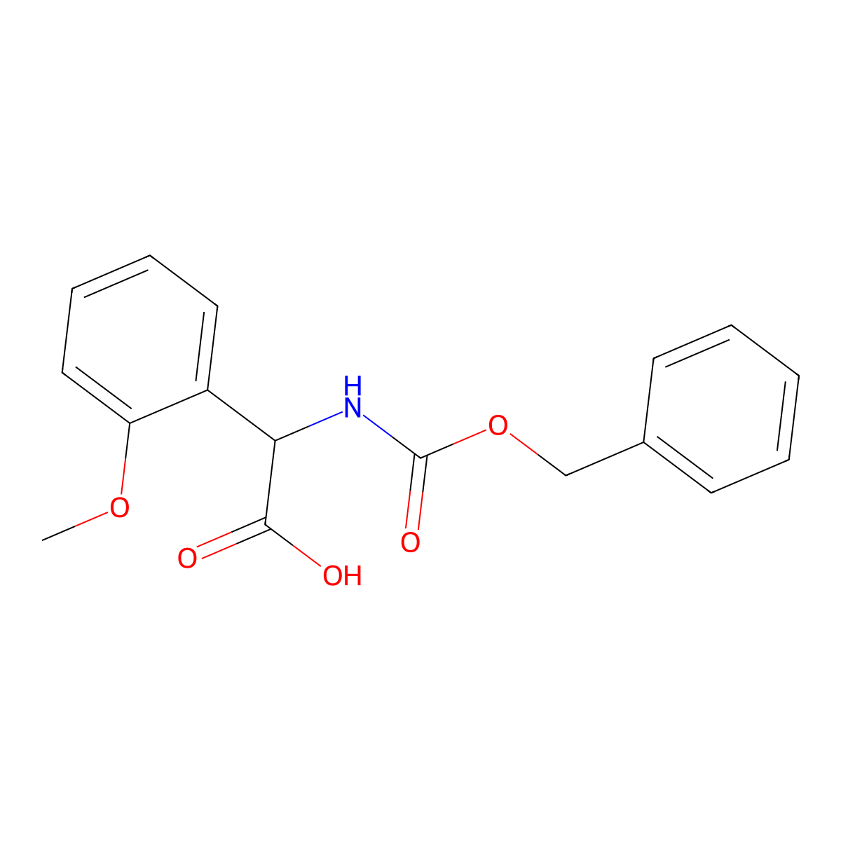 2-{[(Benzyloxy)carbonyl]amino}-2-(2-methoxyphenyl)acetic acid molecular structure, CAS 1313033-17-8