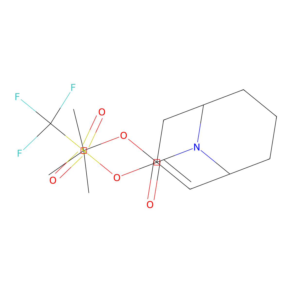 Tert-butyl 3-(trifluoromethanesulfonyloxy)-9-azabicyclo[3.3.1]non-2-ene-9-carboxylate molecular structure, CAS 1313034-24-0