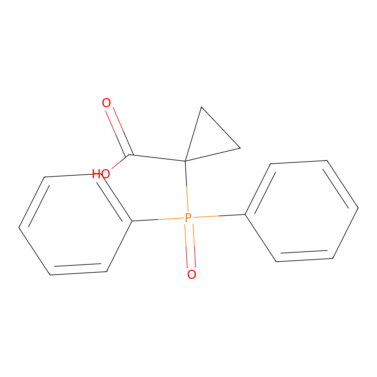 1-(Diphenylphosphoryl)cyclopropanecarboxylic acid molecular structure, CAS 131304-01-3