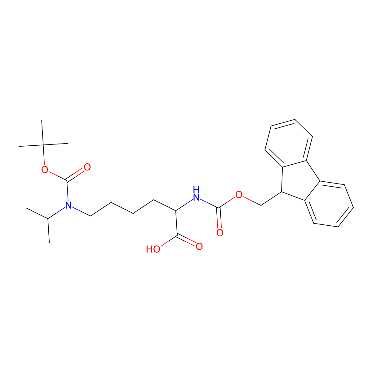 (R)-2-((((9H-Fluoren-9-yl)methoxy)carbonyl)amino)-6-((tert-butoxycarbonyl)(isopropyl)amino)hexanoic acid molecular structure, CAS 1313054-37-3