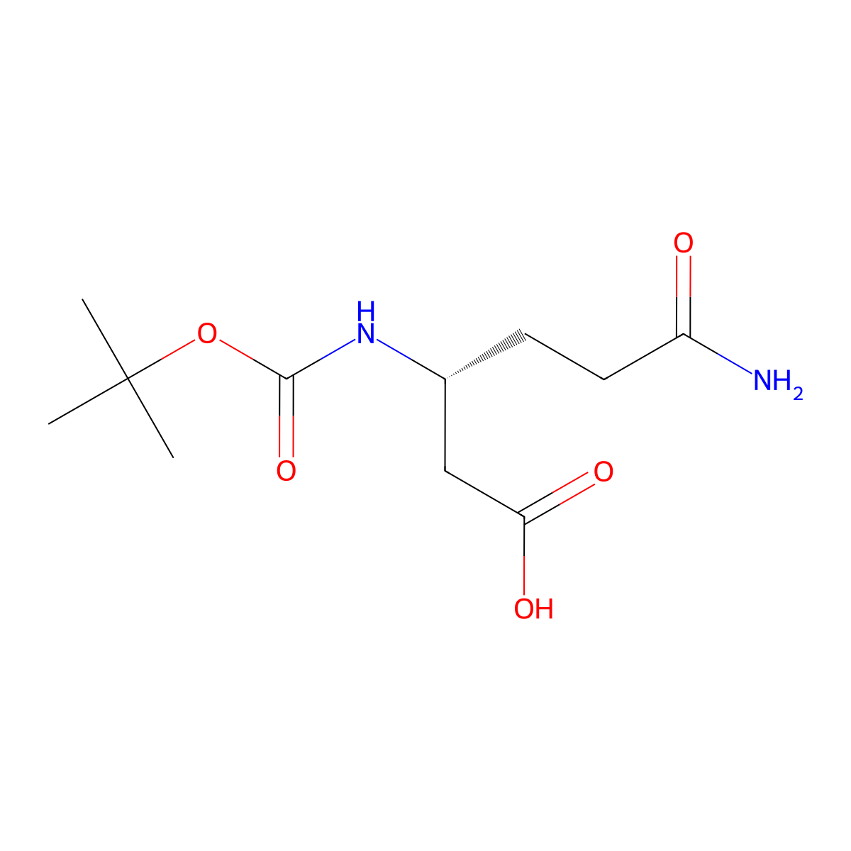 (R)-6-Amino-3-((tert-butoxycarbonyl)amino)-6-oxohexanoic acid molecular structure, CAS 1313054-48-6