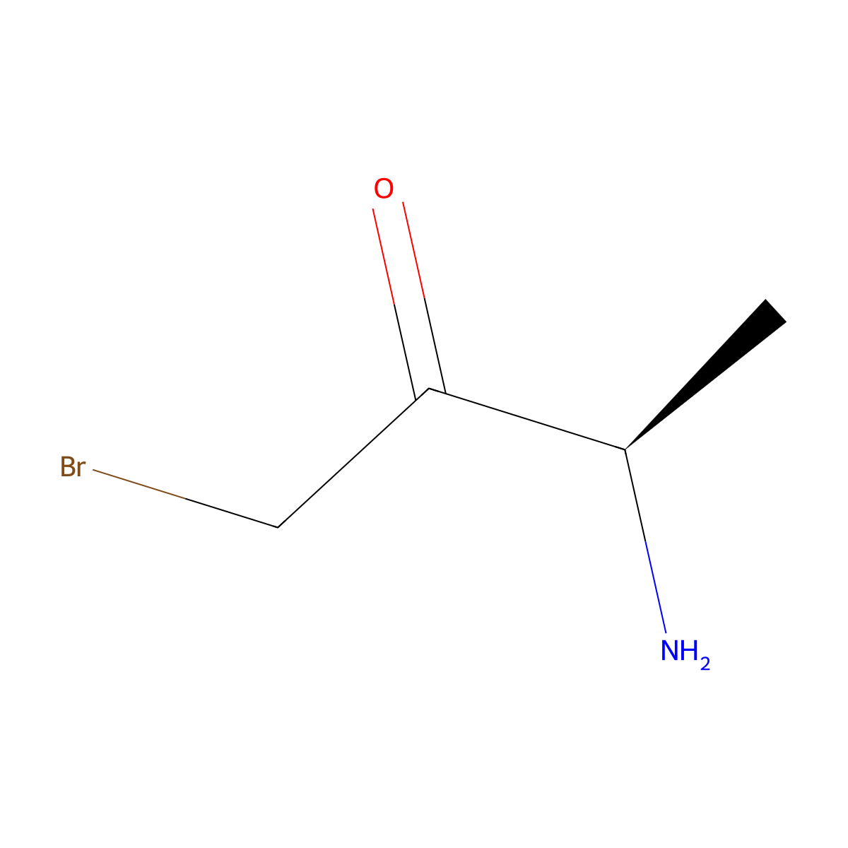 (3R)-3-amino-1-bromobutan-2-one molecular structure, CAS 1313054-75-9