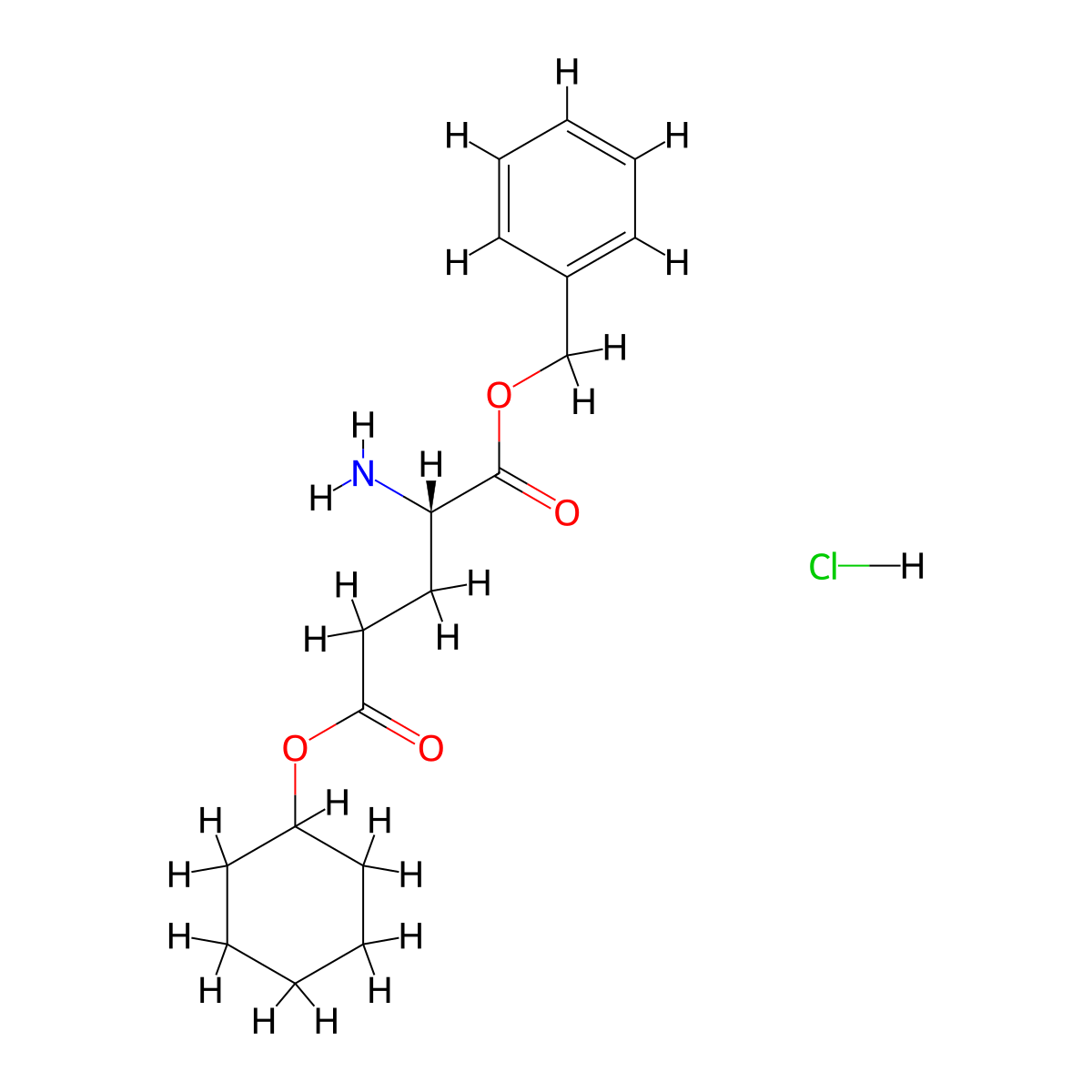 H-Glu(OcHex)-OBzl.HCl molecular structure, CAS 1313054-83-9
