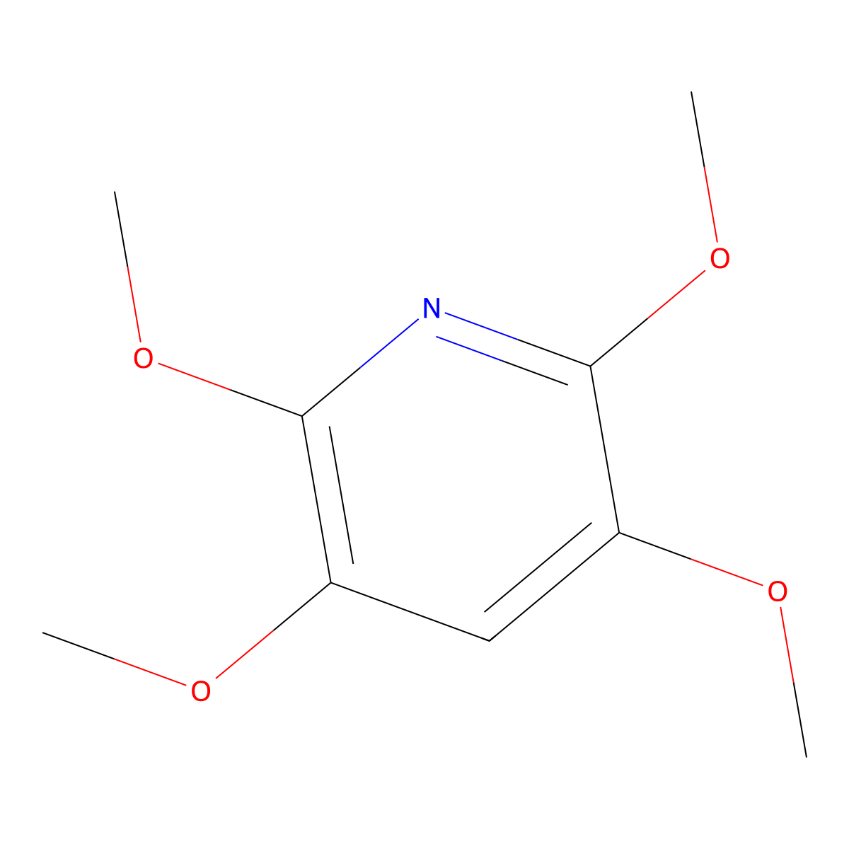 2,3,5,6-Tetramethoxypyridine molecular structure, CAS 13131-24-3