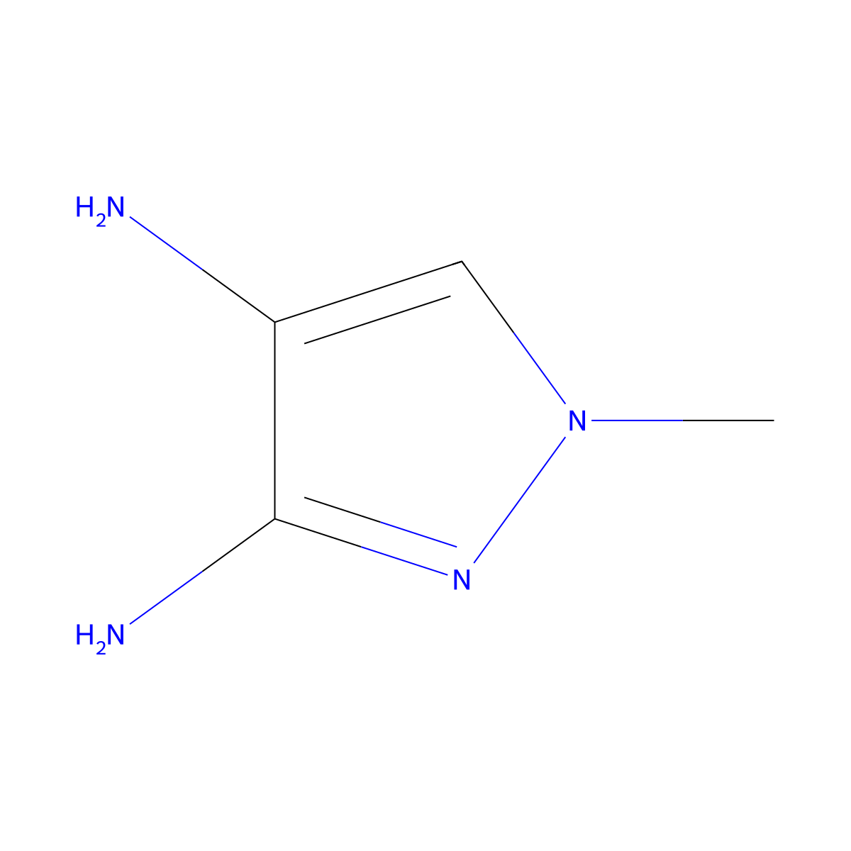 1-methyl-1H-pyrazole-3,4-diamine molecular structure, CAS 131311-54-1