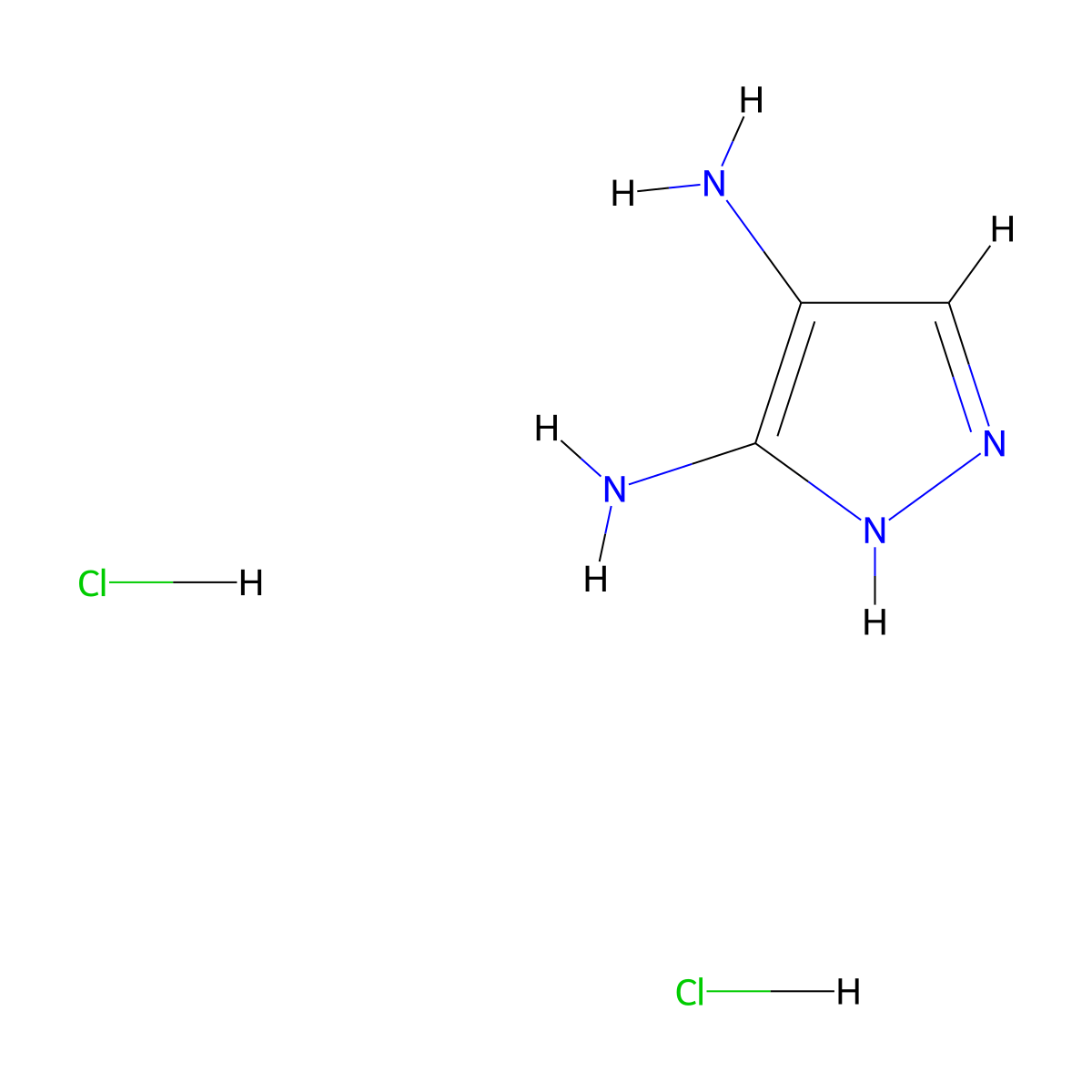 1H-Pyrazole-4,5-diamine--hydrogen chloride (1/2) molecular structure, CAS 131311-65-4