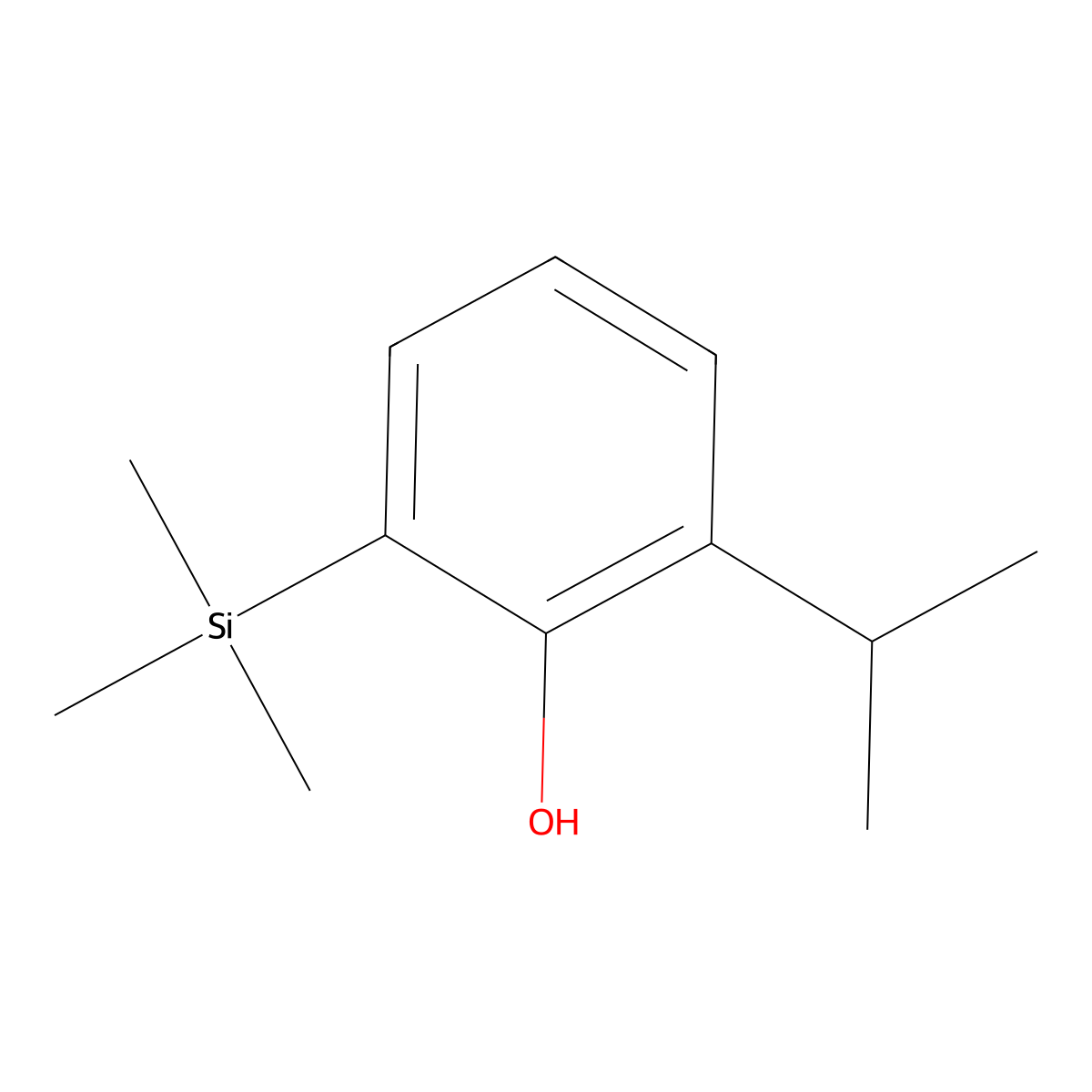 2-Isopropyl-6-(trimethylsilyl)phenol molecular structure, CAS 1313182-93-2