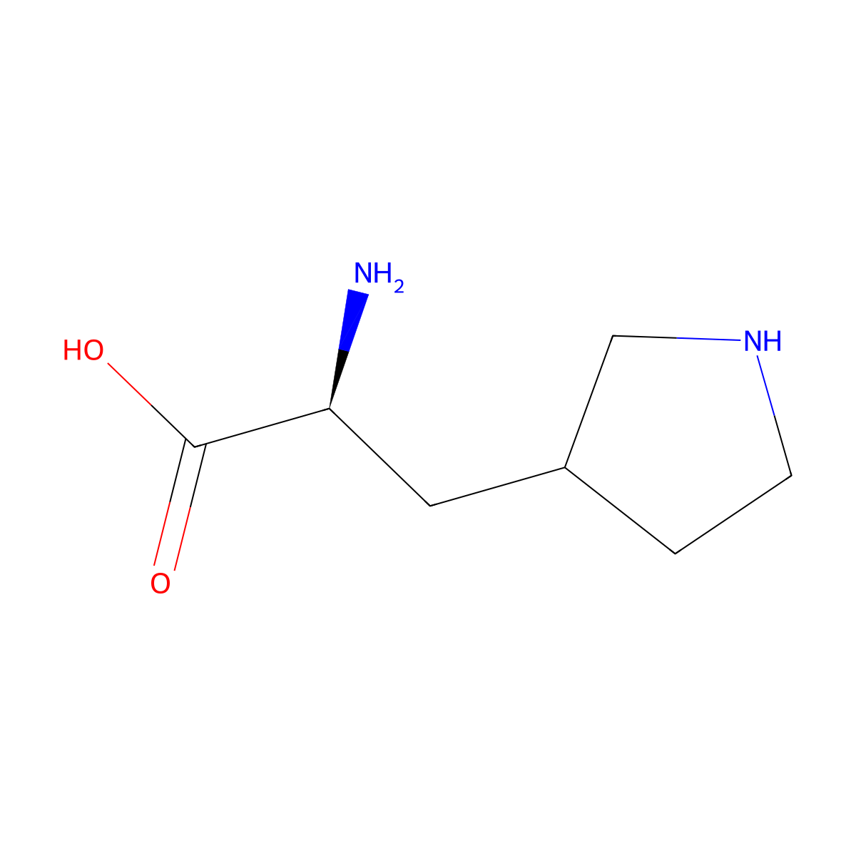 3-Pyrrolidin-3-yl-L-alanine molecular structure, CAS 1313183-06-0