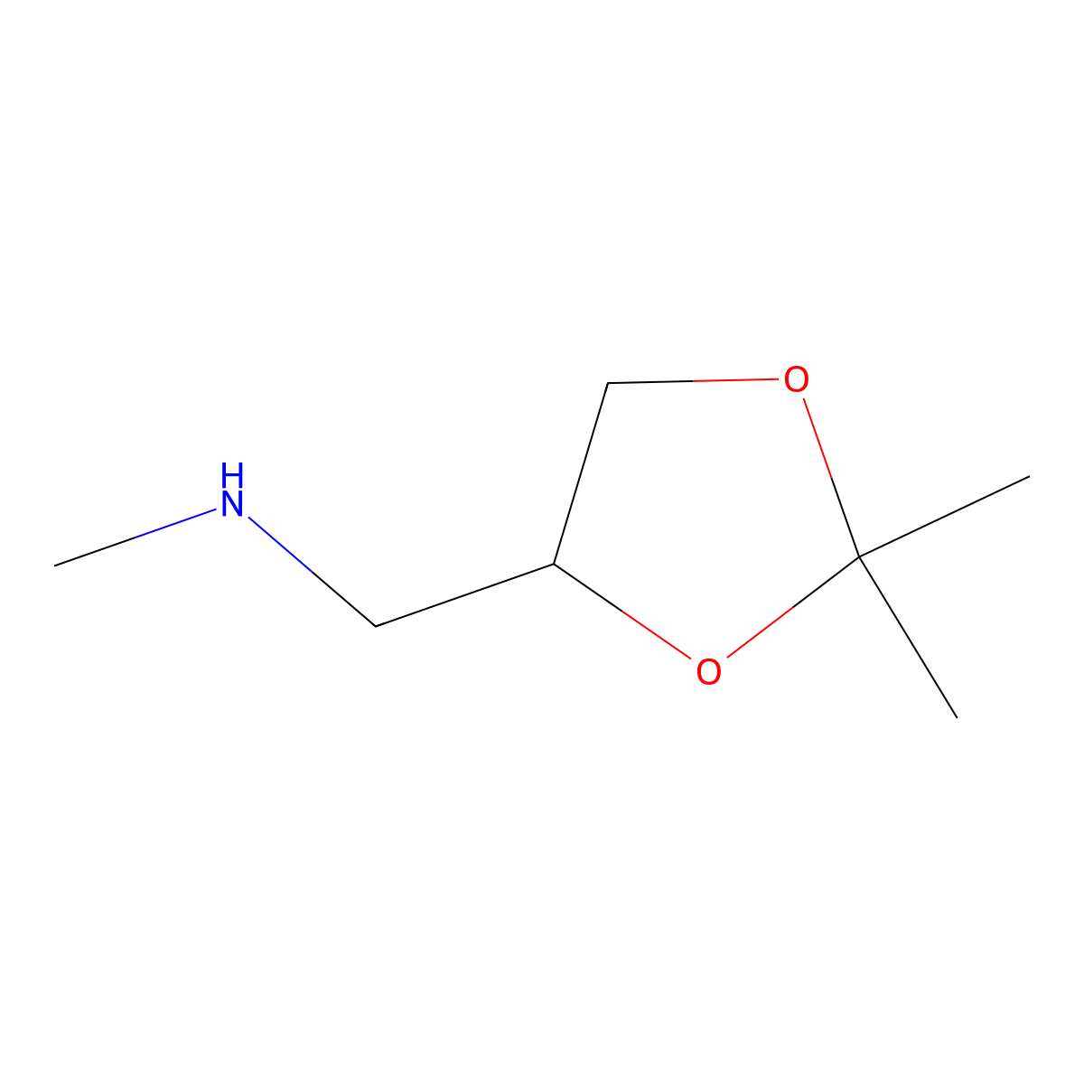 {[(4S)-2,2-dimethyl-1,3-dioxolan-4-yl]methyl}(methyl)amine molecular structure, CAS 1313183-75-3