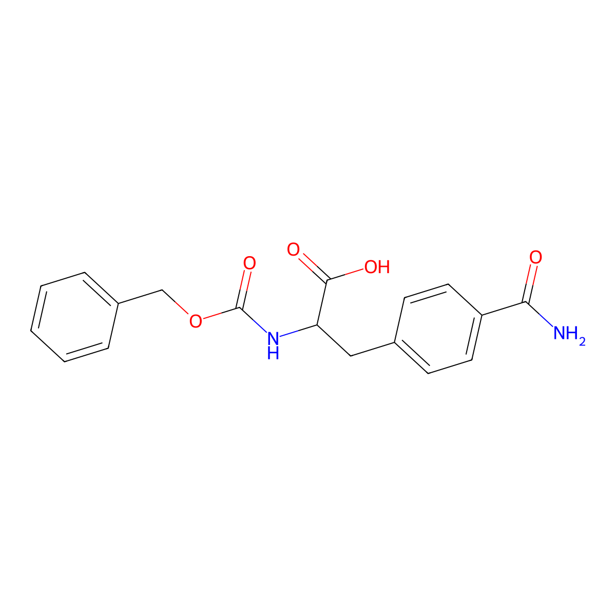 (2S)-2-(benzyloxycarbonylamino)-3-(4-carbamoylphenyl)propanoic acid molecular structure, CAS 1313183-82-2