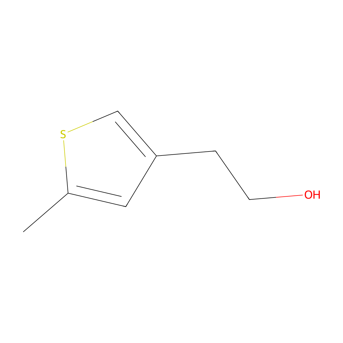 2-(5-Methylthiophen-3-yl)ethan-1-ol molecular structure, CAS 1313189-32-0