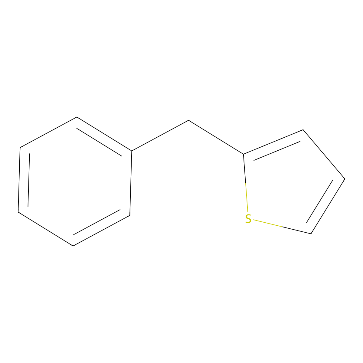 Thiophene, 2-(phenylmethyl)- molecular structure, CAS 13132-15-5