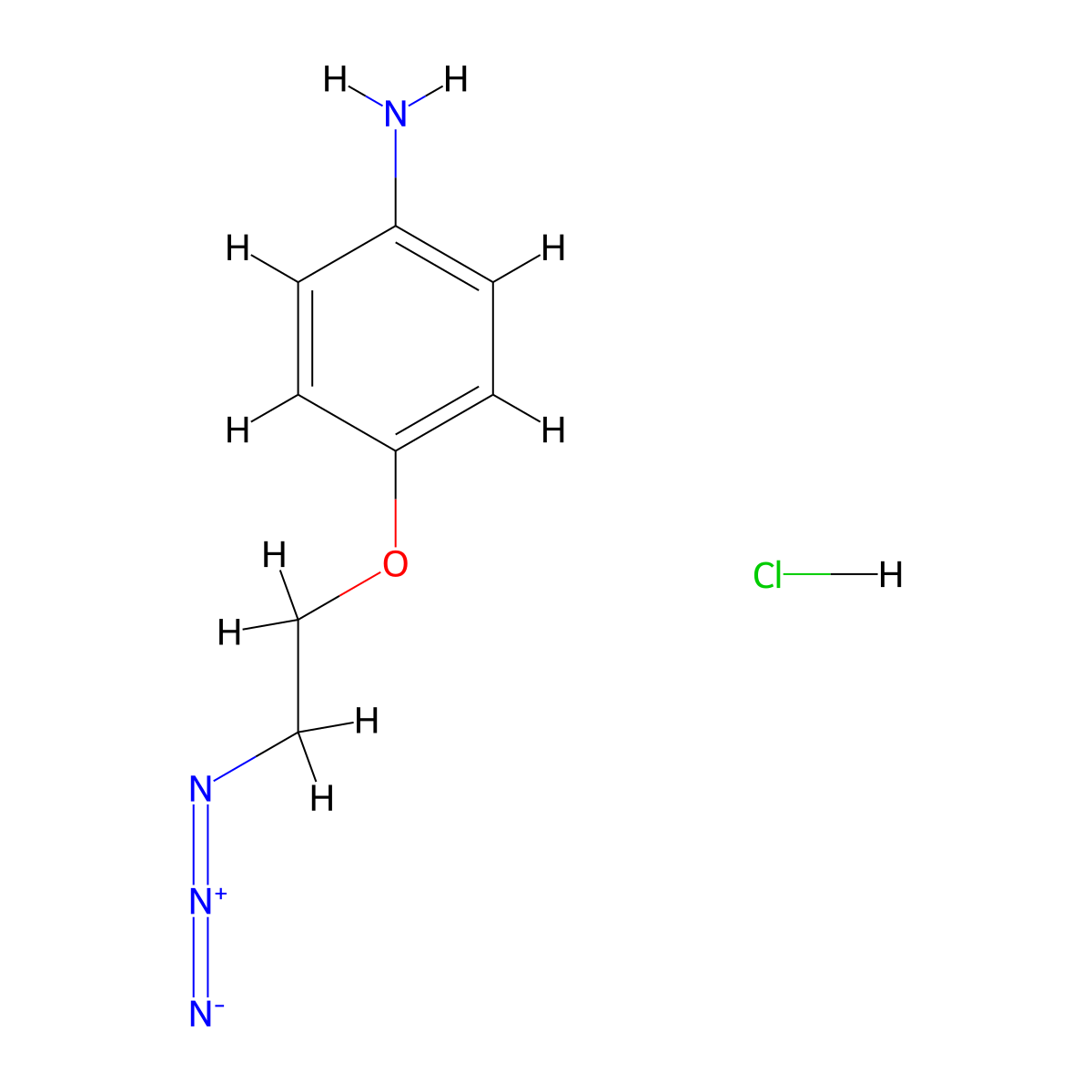 4-(2-Azidoethoxy)aniline hydrochloride molecular structure, CAS 1313211-47-0