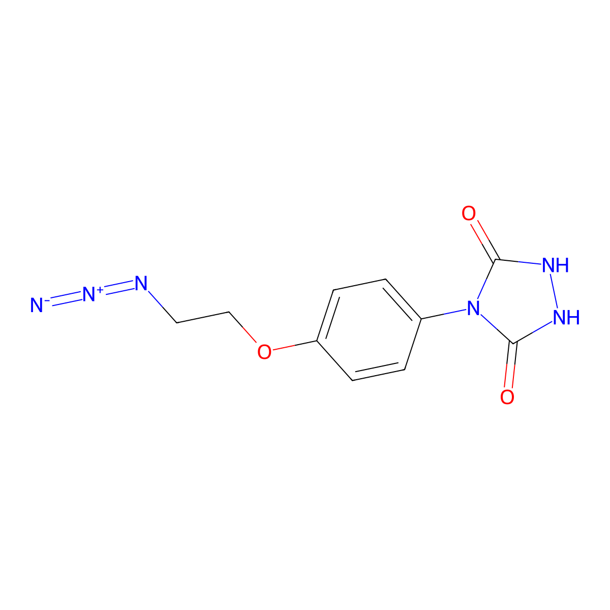 4-(4-(2-Azidoethoxy)phenyl)-1,2,4-triazolidine-3,5-dione molecular structure, CAS 1313211-52-7