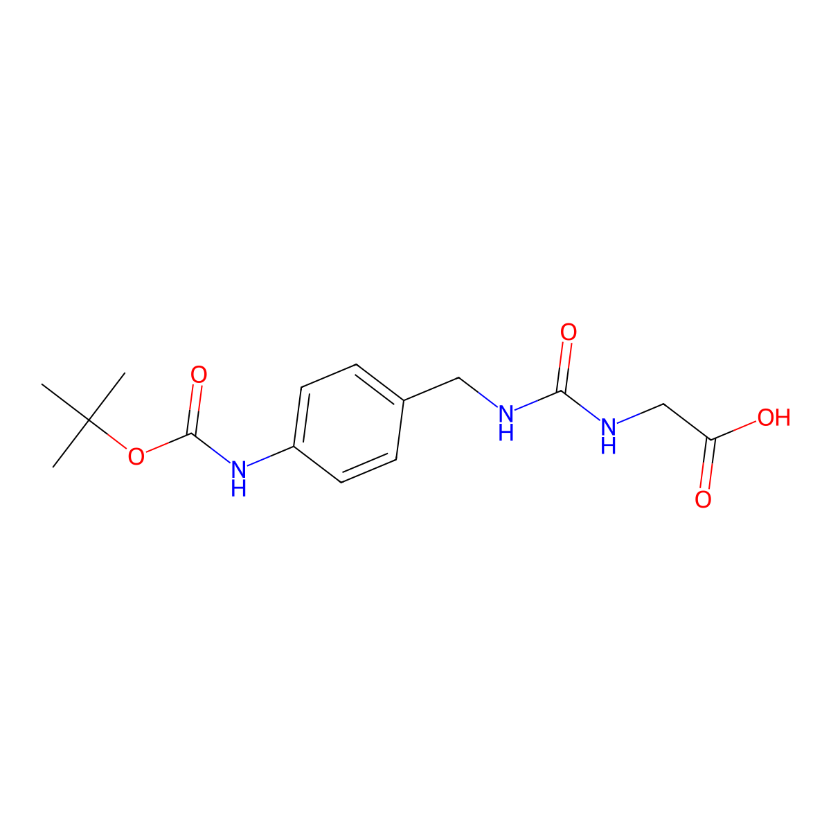 ({[(4-{[(Tert-butoxy)carbonyl]amino}phenyl)methyl]carbamoyl}amino)acetic acid molecular structure, CAS 1313213-03-4