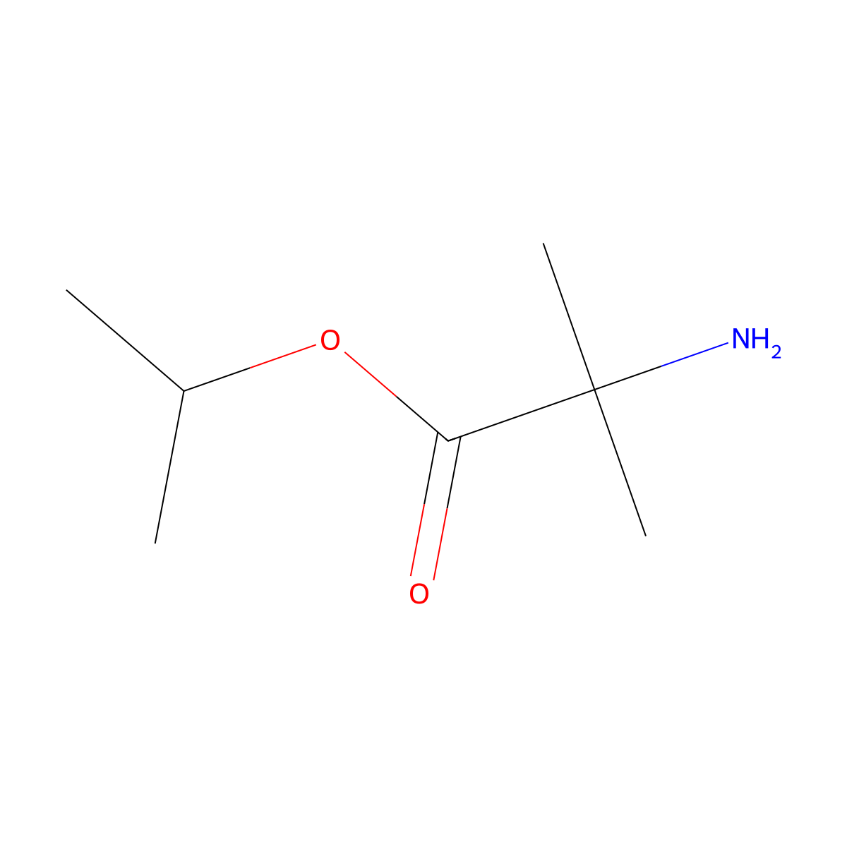 Propan-2-yl 2-amino-2-methylpropanoate molecular structure, CAS 131322-68-4